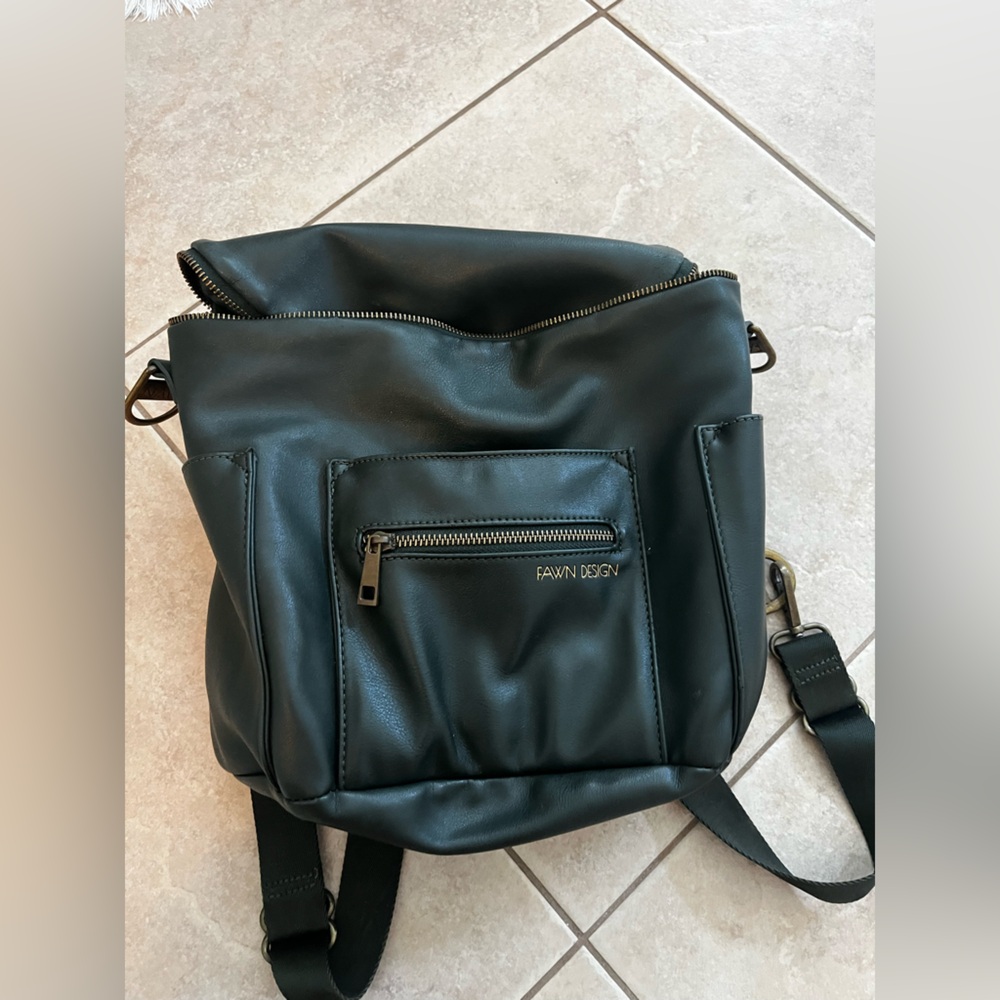 Fawn Design green mini diaper backpack - Picture 1 of 5